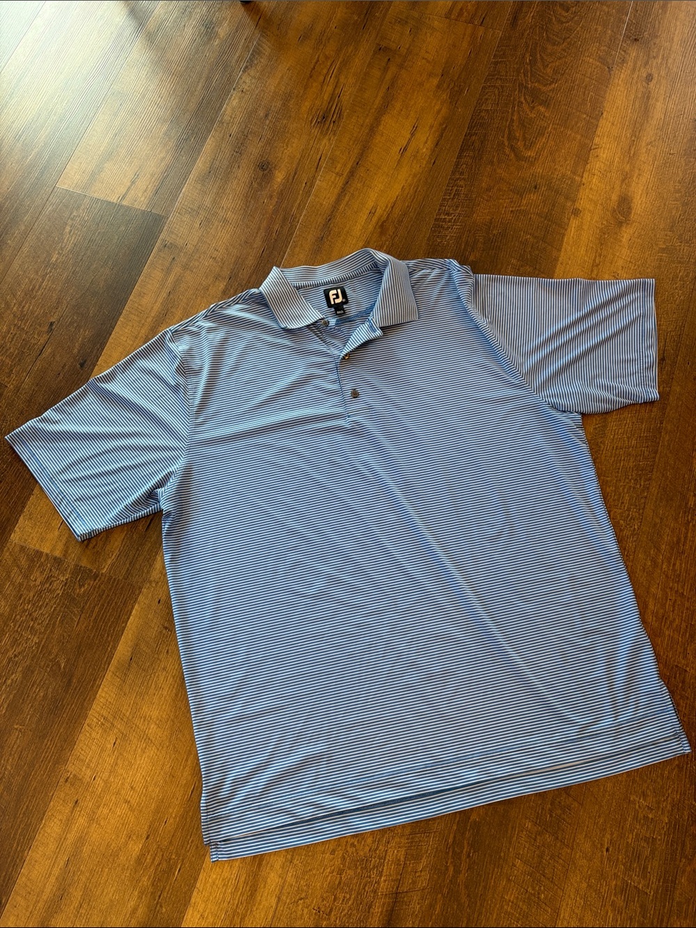 FootJoy Light Blue Striped Golf Polo